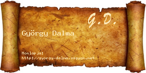 György Dalma névjegykártya